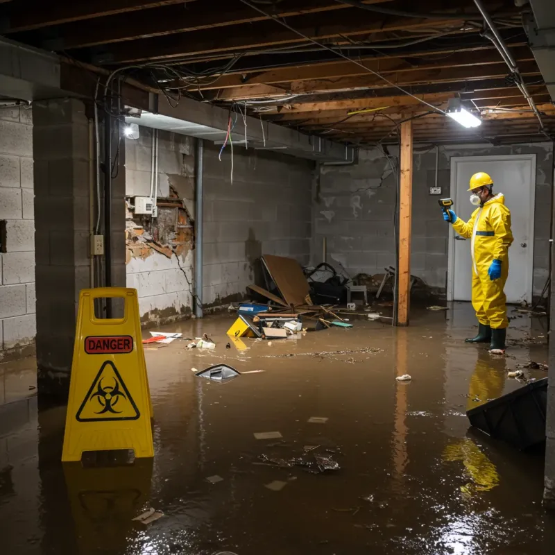 Flooded Basement Electrical Hazard in Belvedere, SC Property